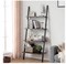Industrial 4-Tier Ladder Shelf, Living Room Office Bookshelf, Multipurpose Storage Rack Shelves with Metal Frame, Plant Flower Stand (Rustic Brown)